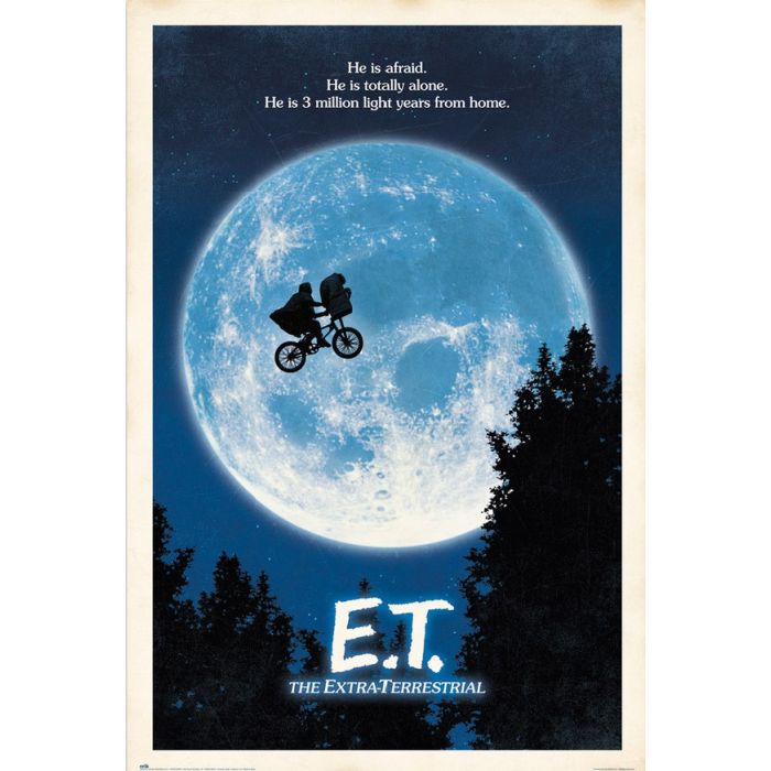 E.T. Movie Poster Classic Sci-Fi Film Art Print for Fans & Collectors 24inx36in