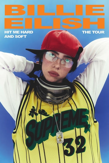 Billie Eilish Hit Me Hard Tour Poster Iconic Music Wall Art for Fans 24"x 36"