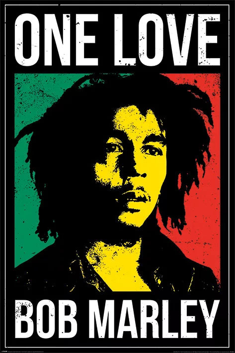 Bob Marley One Love Poster Iconic Reggae Music Art for Collectors 24"x 36"