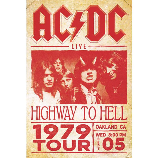 AC/DC Concert Poster Classic Rock Music Art for Collectors 24"x36"