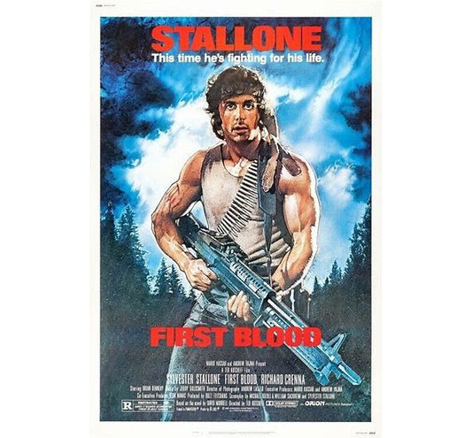 Rambo First Blood Movie Score Poster Action Film Art for Collectors 24"x 36"